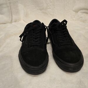 Black Vans with gum bottoms, size 10